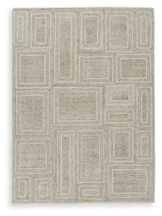 Brickburgh - Area Rug Gray 5' x 7' by Signature Design by Ashley® | Bel Furniture