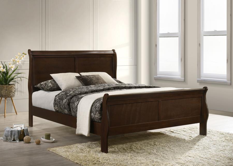 Louis Philippe - Panel Sleigh Bed by CoasterEveryday | Bel Furniture