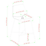 Modern Upholstered Counter Stool With Metal X Base (Set of 2) - Black by Walker Edison | Bel Furniture