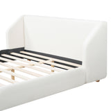 Modern Upholstered Bed Frame With Wingback Headboard