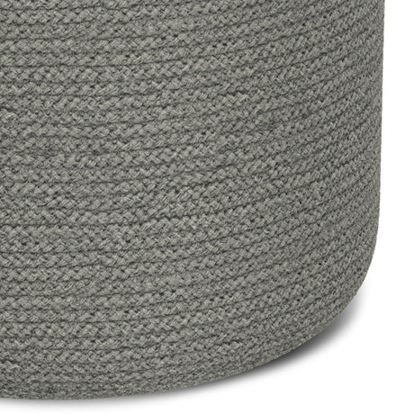 Serena - Handcrafted Round Braided Pouf - view 9