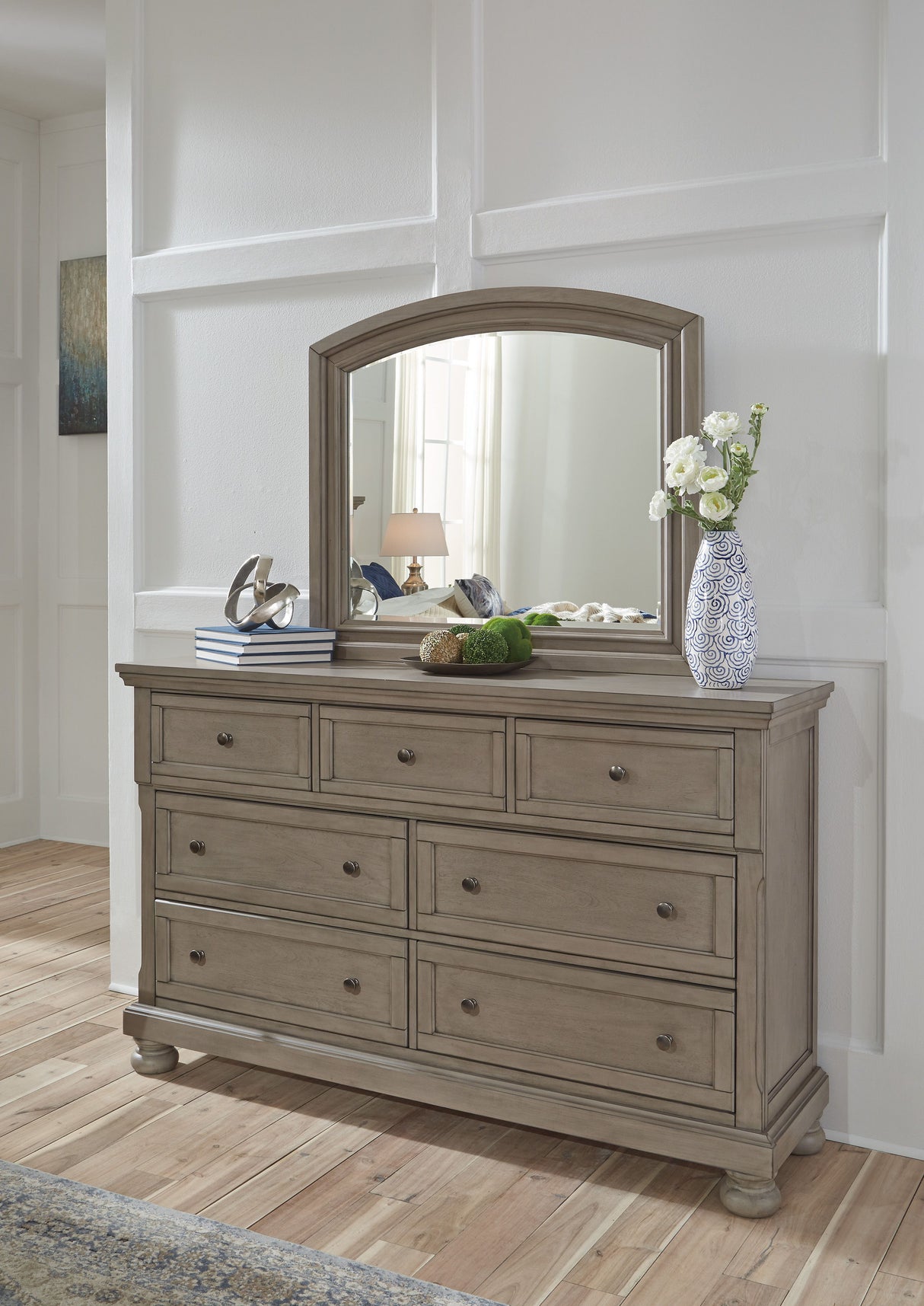 Lettner - Dresser, Mirror Gray Dresser & Mirror by Signature Design by Ashley® | Bel Furniture