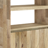 Jager - Bookshelf With Doors - Natural by Simpli-Home | Bel Furniture