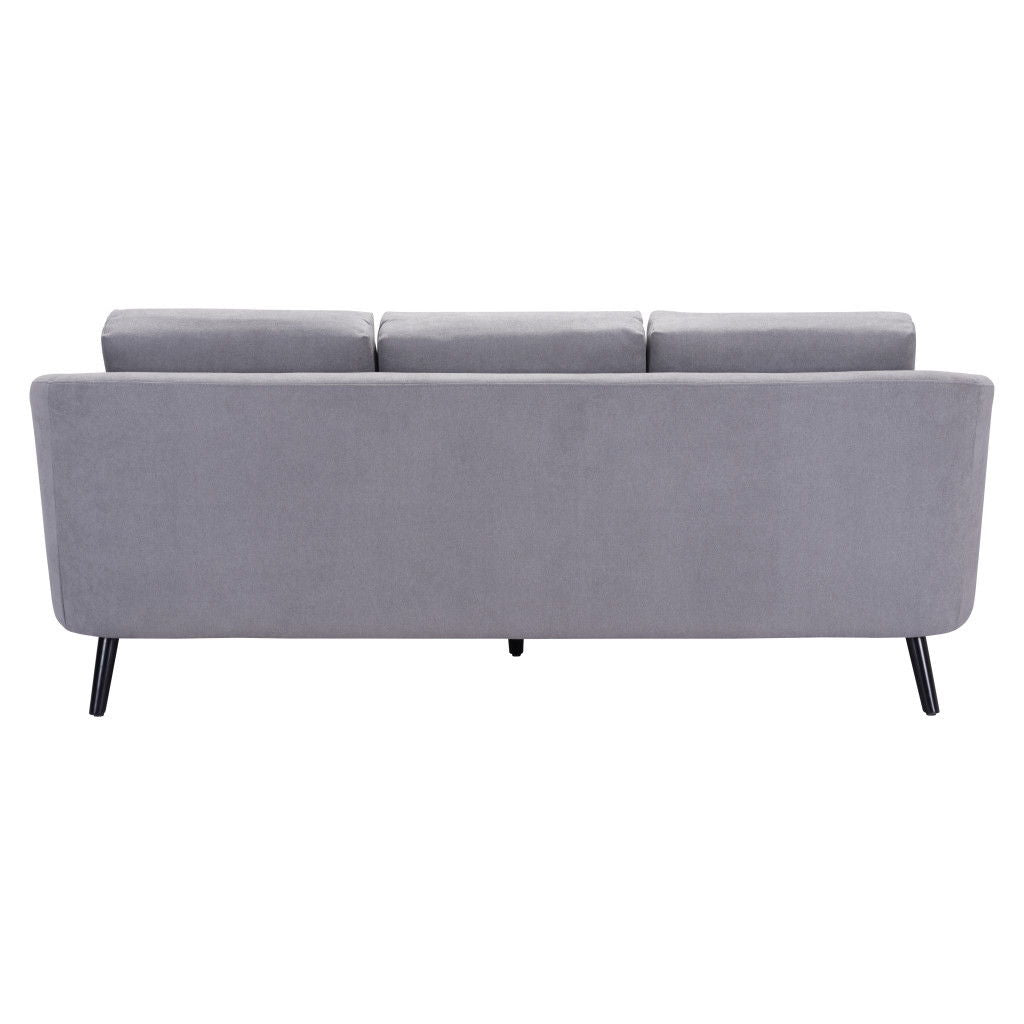 Polyester Sofa With Black Legs - Gray