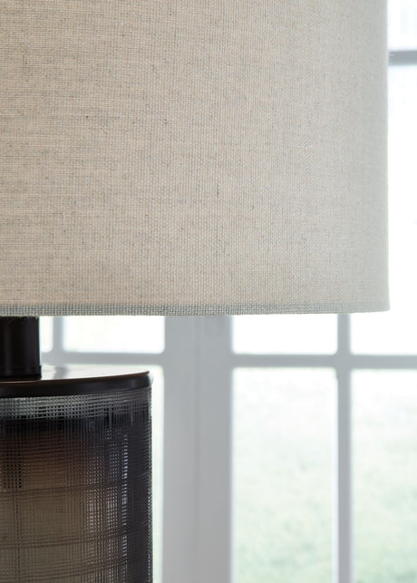 Dingerly - Brown - Glass Table Lamp by Signature Design by Ashley® | Bel Furniture