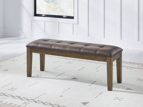 Urbinforte - Large Upholstered Dining Room Bench - Light Brown - view 5