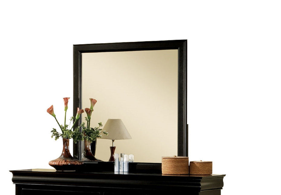 38" Rectangle Dresser Mirror Wall Mounted With Frame - Black