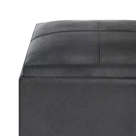 Rockwood - Upholstered Cube Storage Ottoman With Tray - view 71