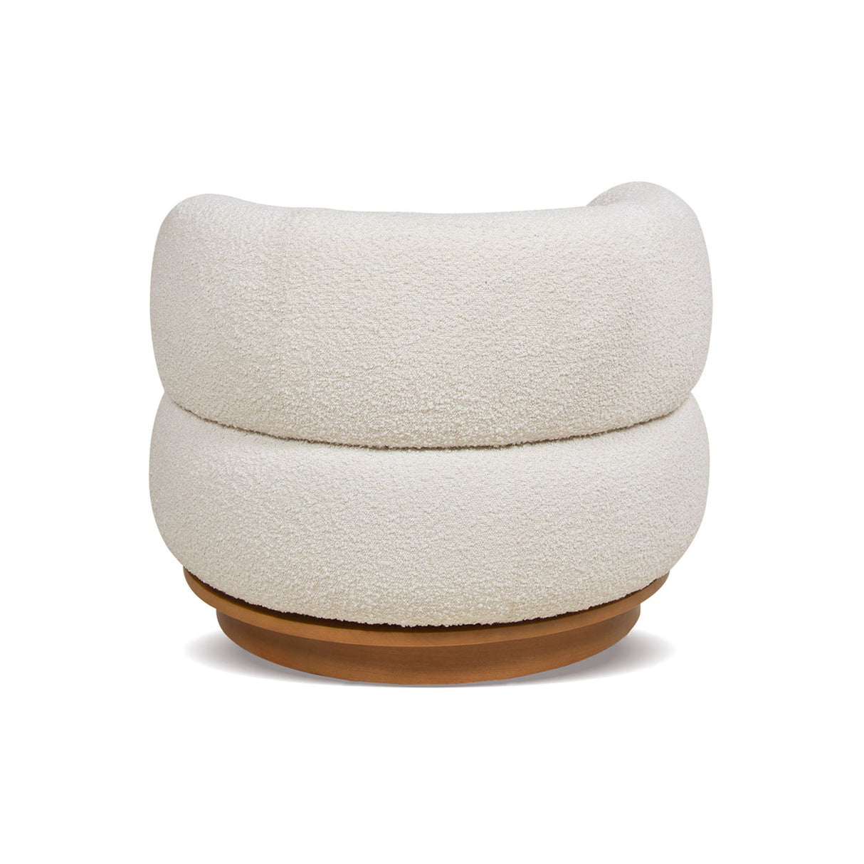 Fuji - 360 Swivel Low Barrel Back Accent Chair - Ivory White by Jennifer Taylor Home | Bel Furniture