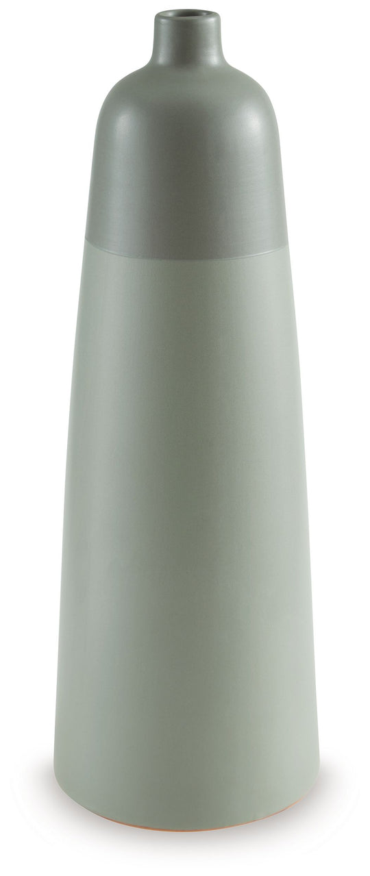 Peerland - Vase Green 6''W x 6''D x 19''H by Signature Design by Ashley® | Bel Furniture