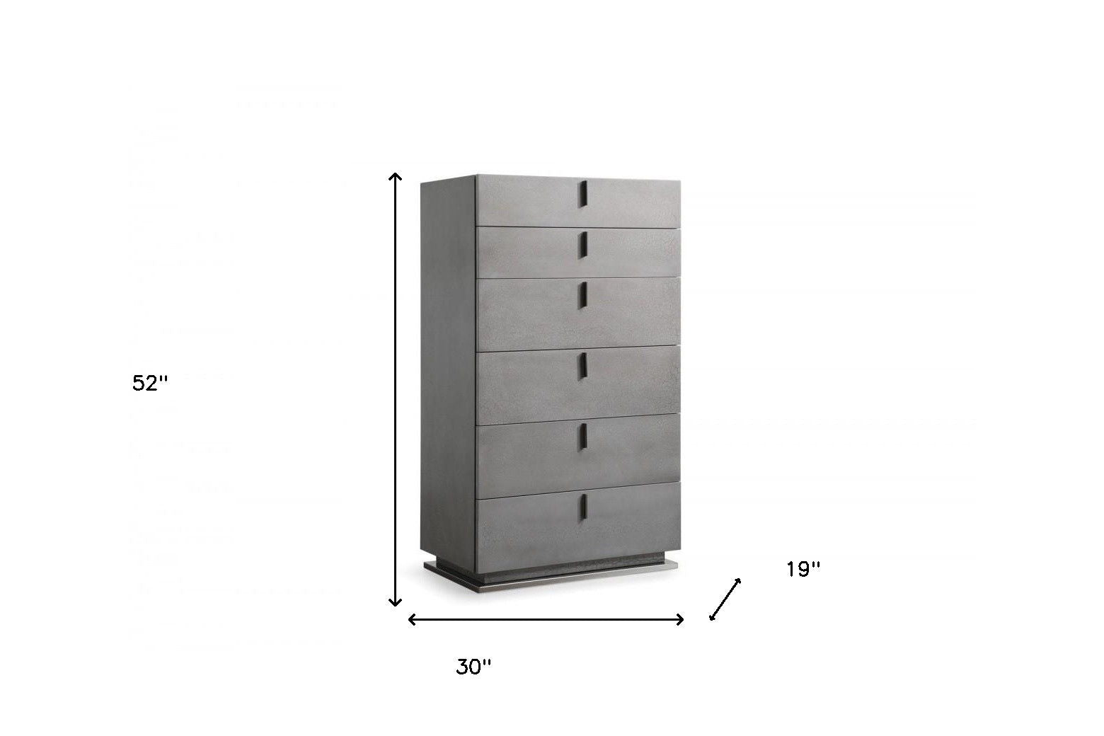 Six Drawer Chest - Gray