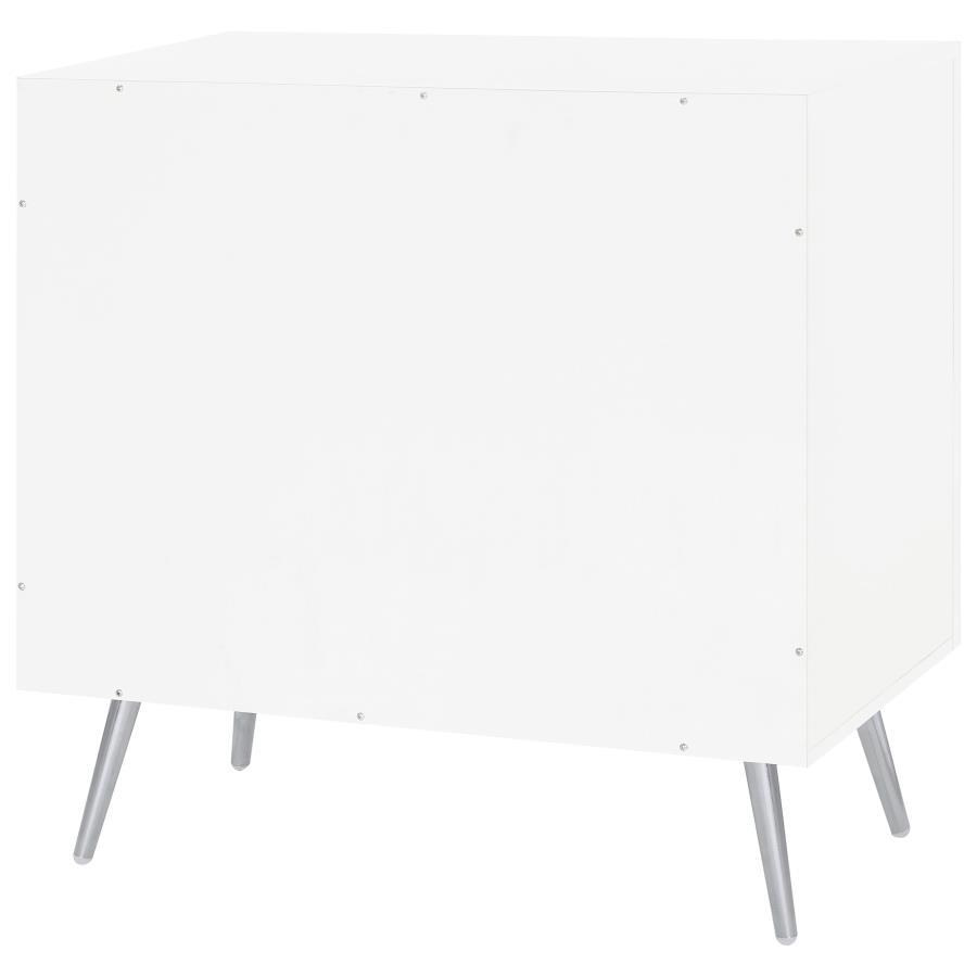 Nieta - 2 Door Engineered Wood Accent Cabinet - White High Gloss by Coaster Fine Furniture | Bel Furniture