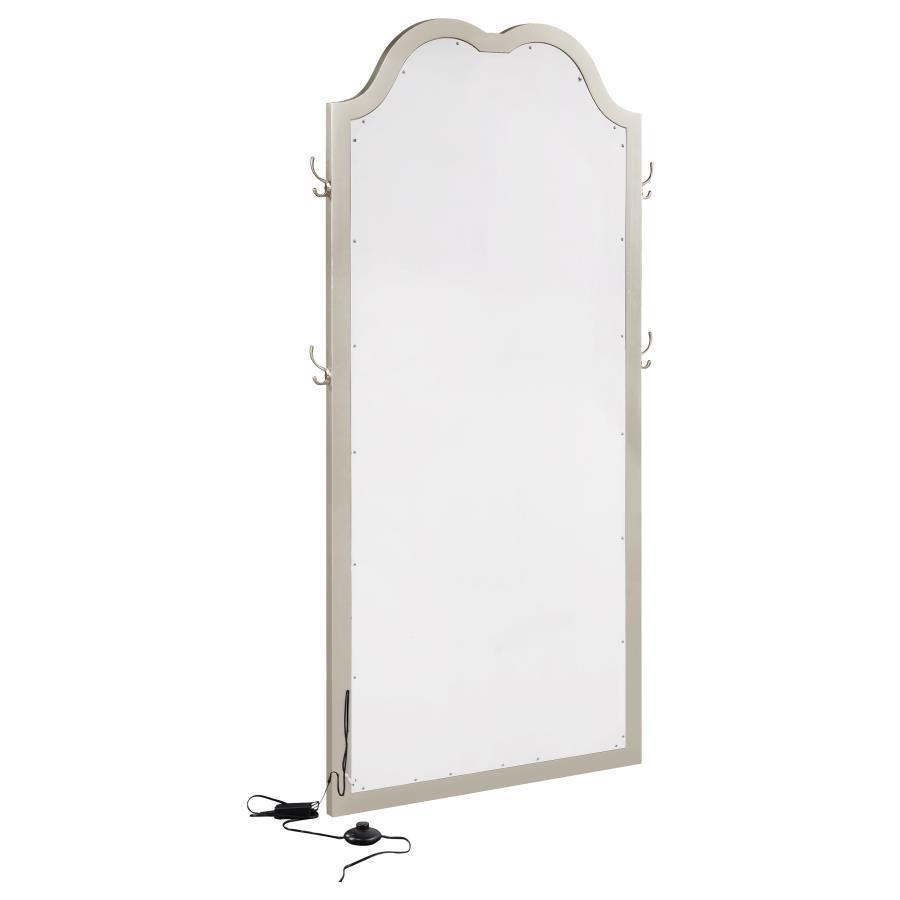 Evangeline - Full Length LED Light Floor Mirror - Silver Oak by Coaster Fine Furniture | Bel Furniture