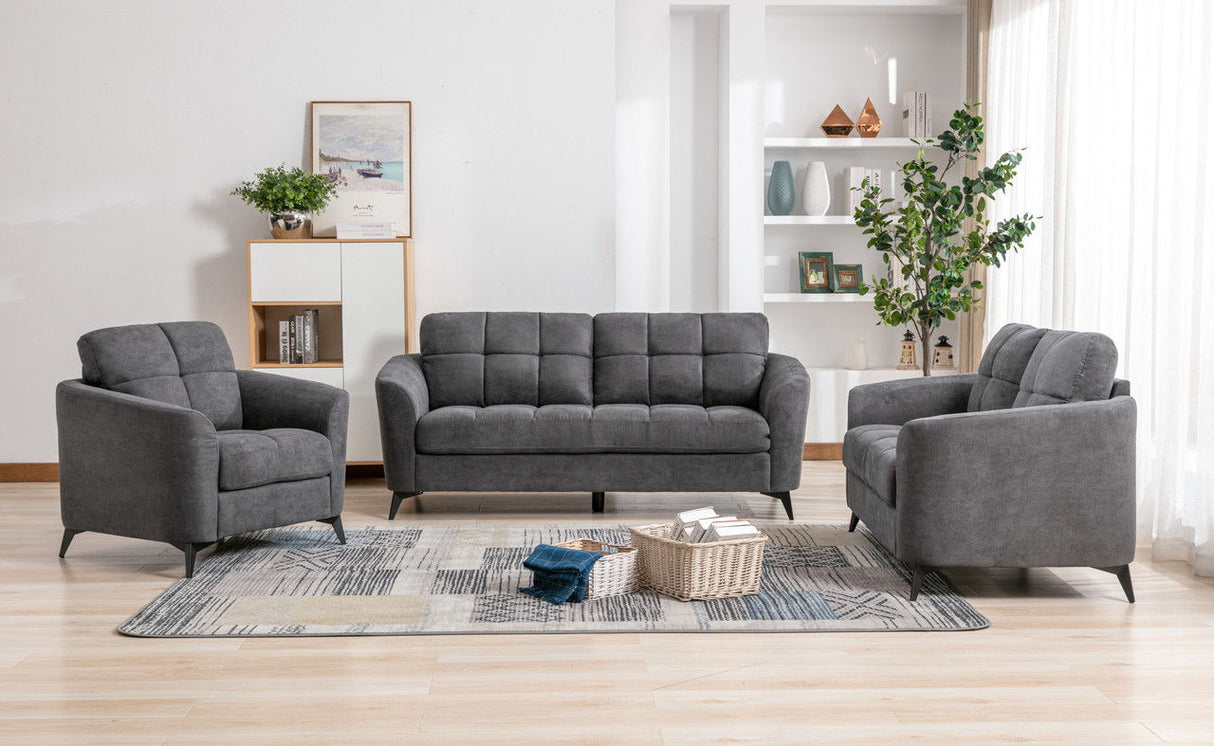 Callie - Woven Fabric Living Room Set by Lilola Home | Bel Furniture