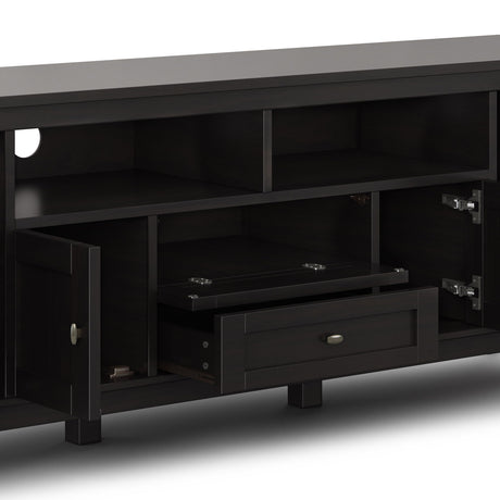 Warm Shaker - TV Media Stand - Hickory Brown by Simpli-Home | Bel Furniture