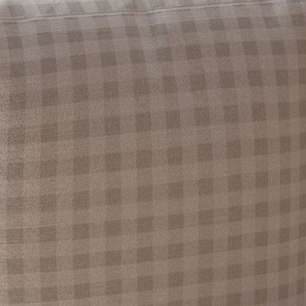 Cotton Gingham Pouf Cover - Gray