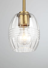 Vista - Single Pendant Chain Hanging Light - Clear / Gold by Ashcroft Furniture | Bel Furniture