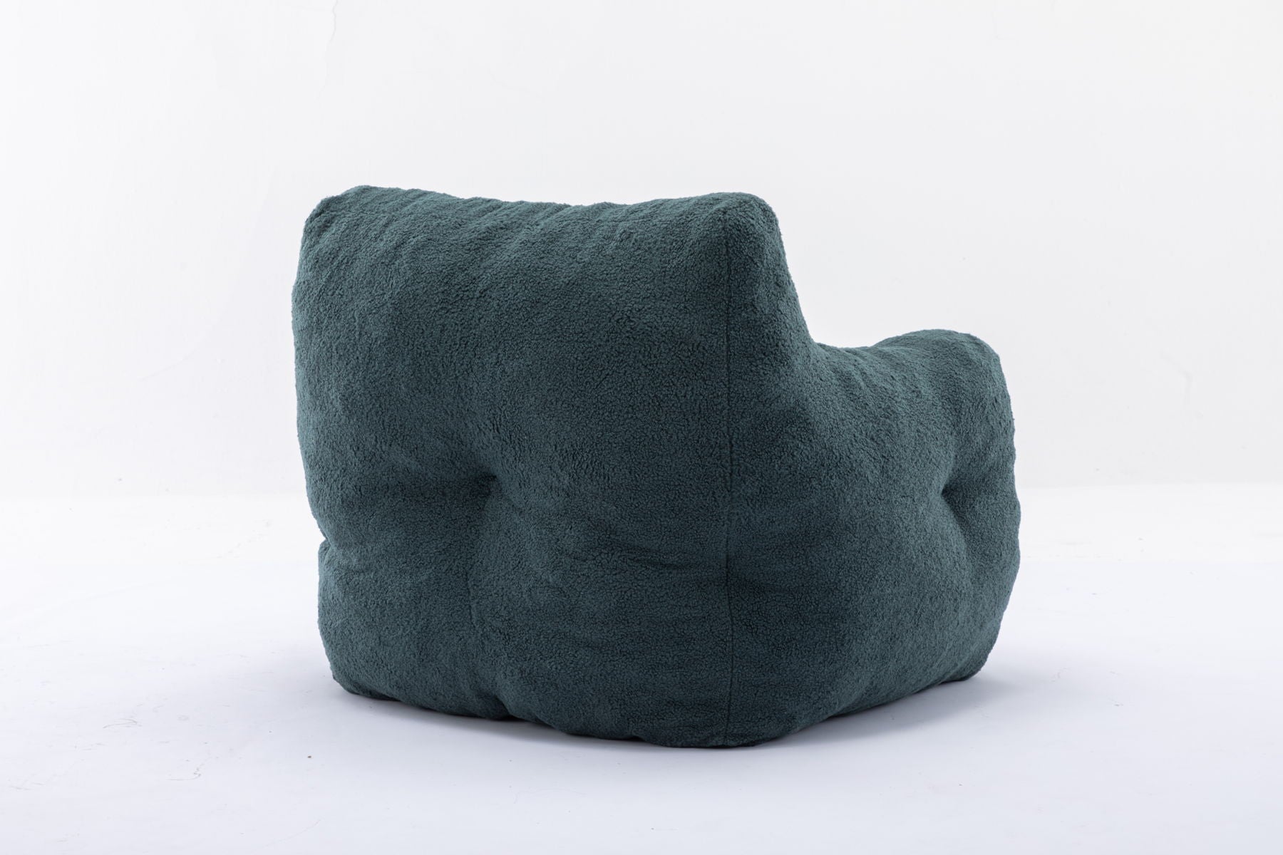 Soft Teddy Fabric Tufted Foam Bean Bag Chair With Teddy Fabric