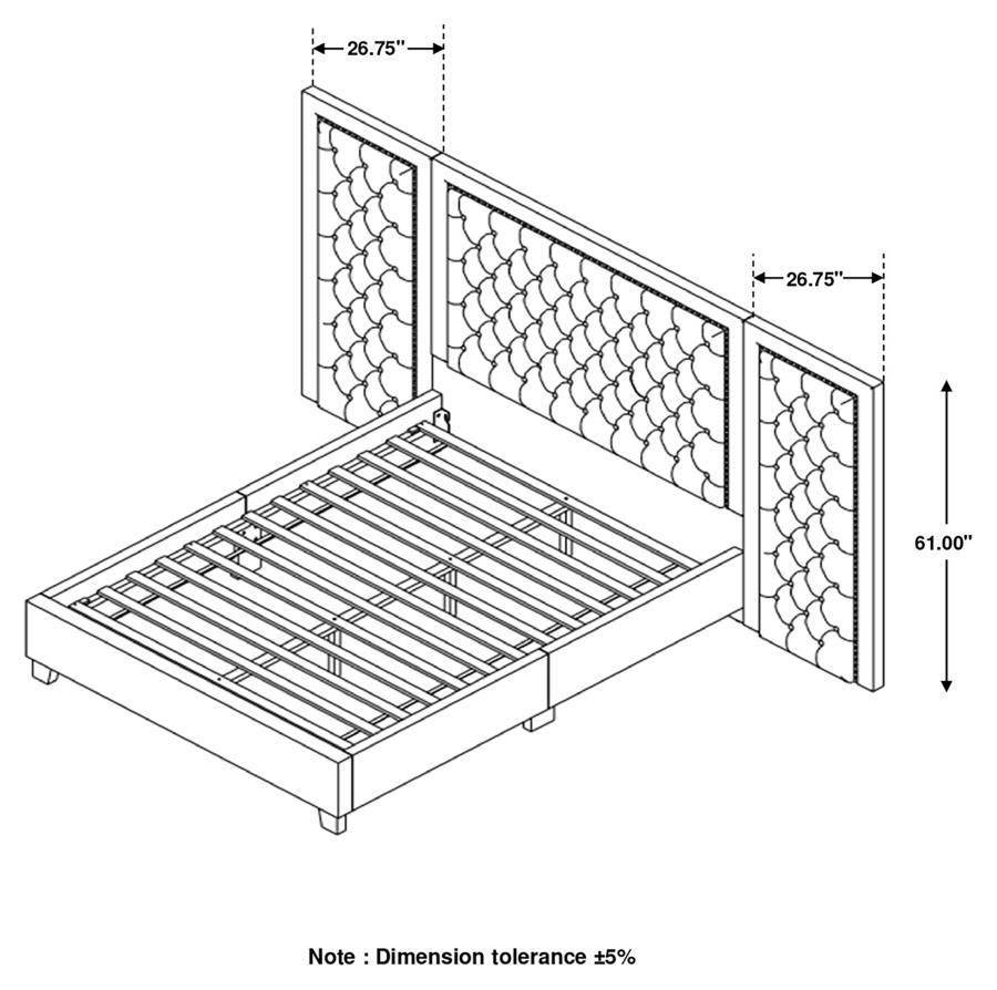 Hailey - Upholstered Wall Panel Bed