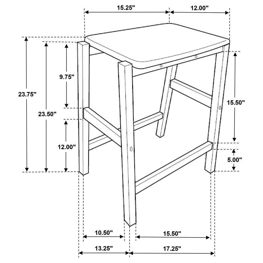 Edgeworth - 3 Piece Kitchen Island Counter Height Table Set - White