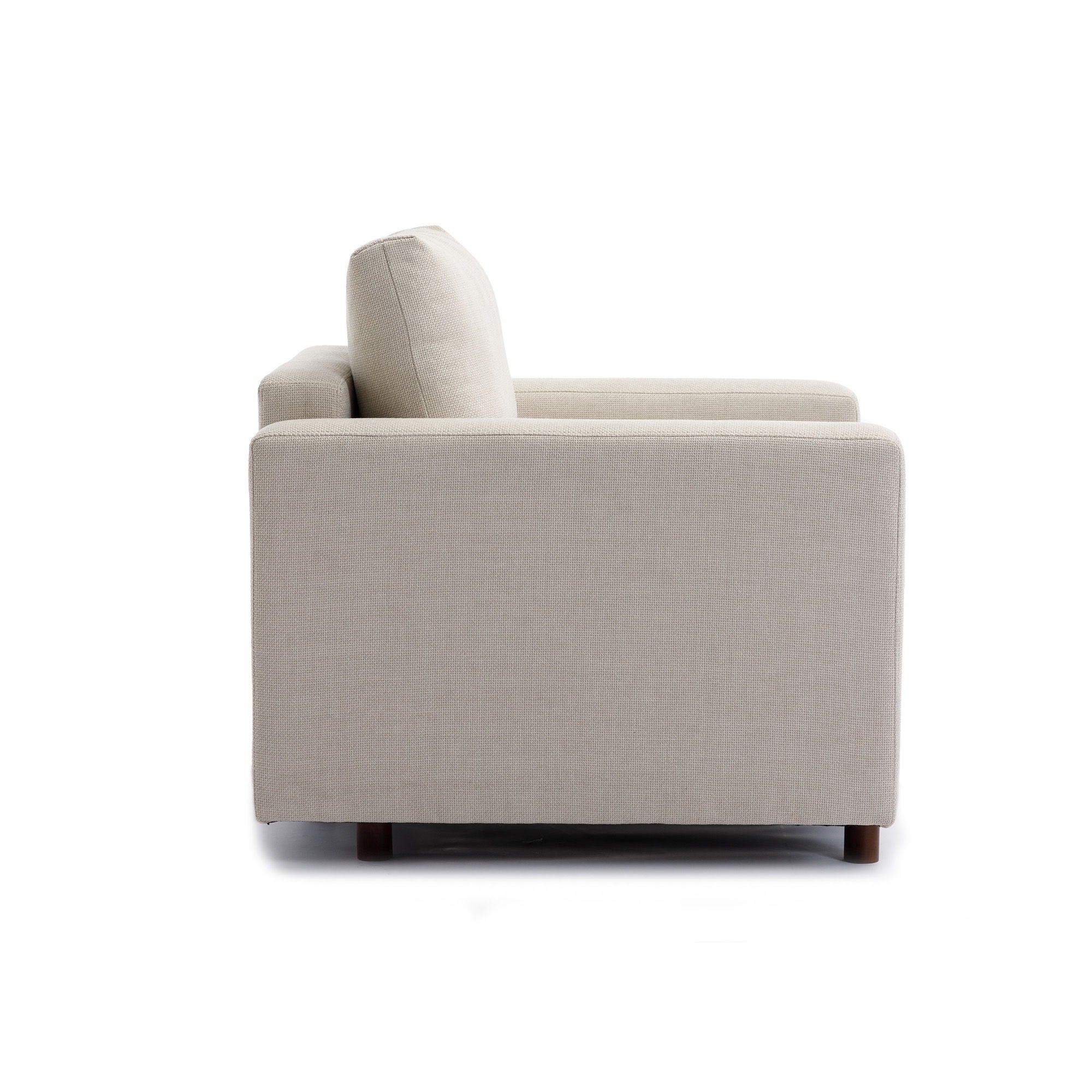 Single Seat Module Sofa Sectional Couch With Armrest With 1 Ottoman, Cushion Covers Non-Removable And Non-Washable