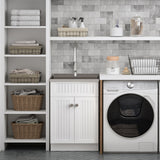 Beckham - Laundry Cabinet & Faucet And Stainless Steel Sink by Simpli-Home | Bel Furniture