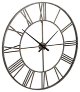 Paquita Wall Clock Antique Silver