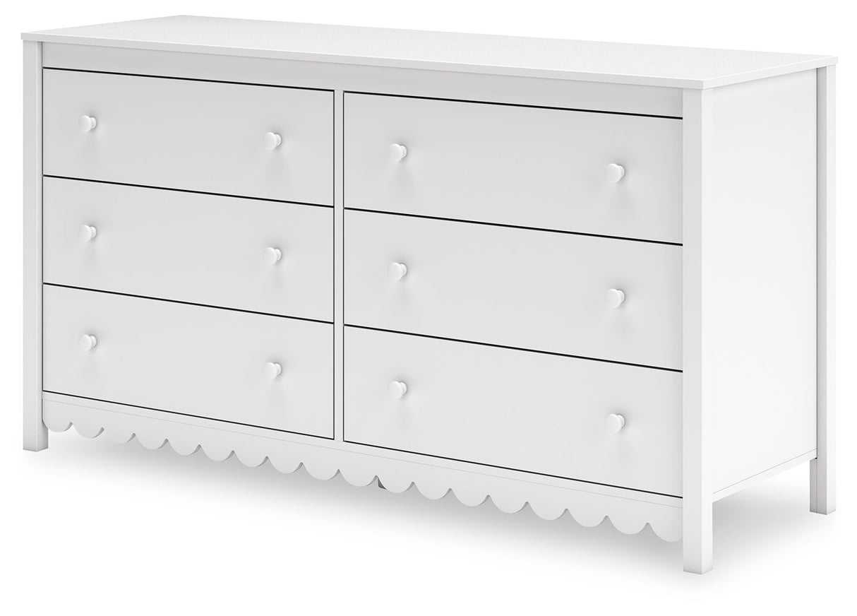 Hallityn - White - Six Drawer Dresser by Signature Design by Ashley® | Bel Furniture