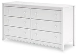 Hallityn - White - Six Drawer Dresser by Signature Design by Ashley® | Bel Furniture