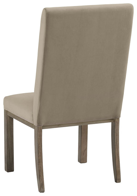 Chrestner - Gray / Brown - Dining UPH Side Chair (Set of 2) by Signature Design by Ashley® | Bel Furniture