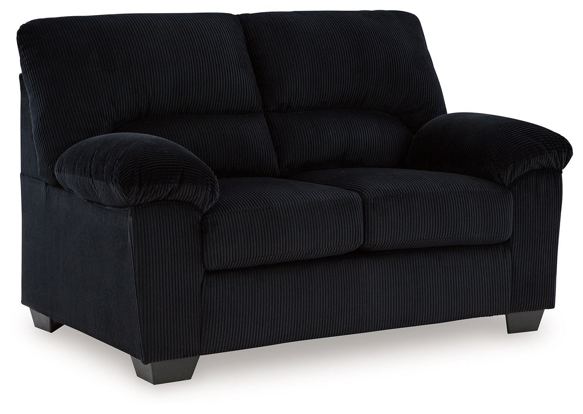 Simplejoy - Loveseat Black by Signature Design by Ashley® | Bel Furniture