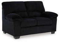 Simplejoy - Loveseat Black by Signature Design by Ashley® | Bel Furniture