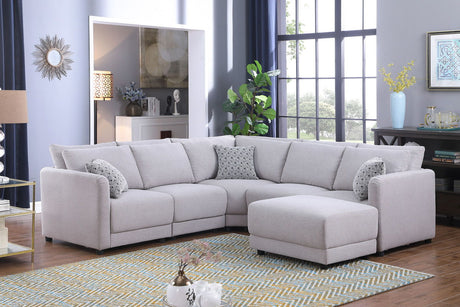 Penelope - Fabric Reversible Modular Sectional Sofa With Ottoman And Pillows by Lilola Home | Bel Furniture