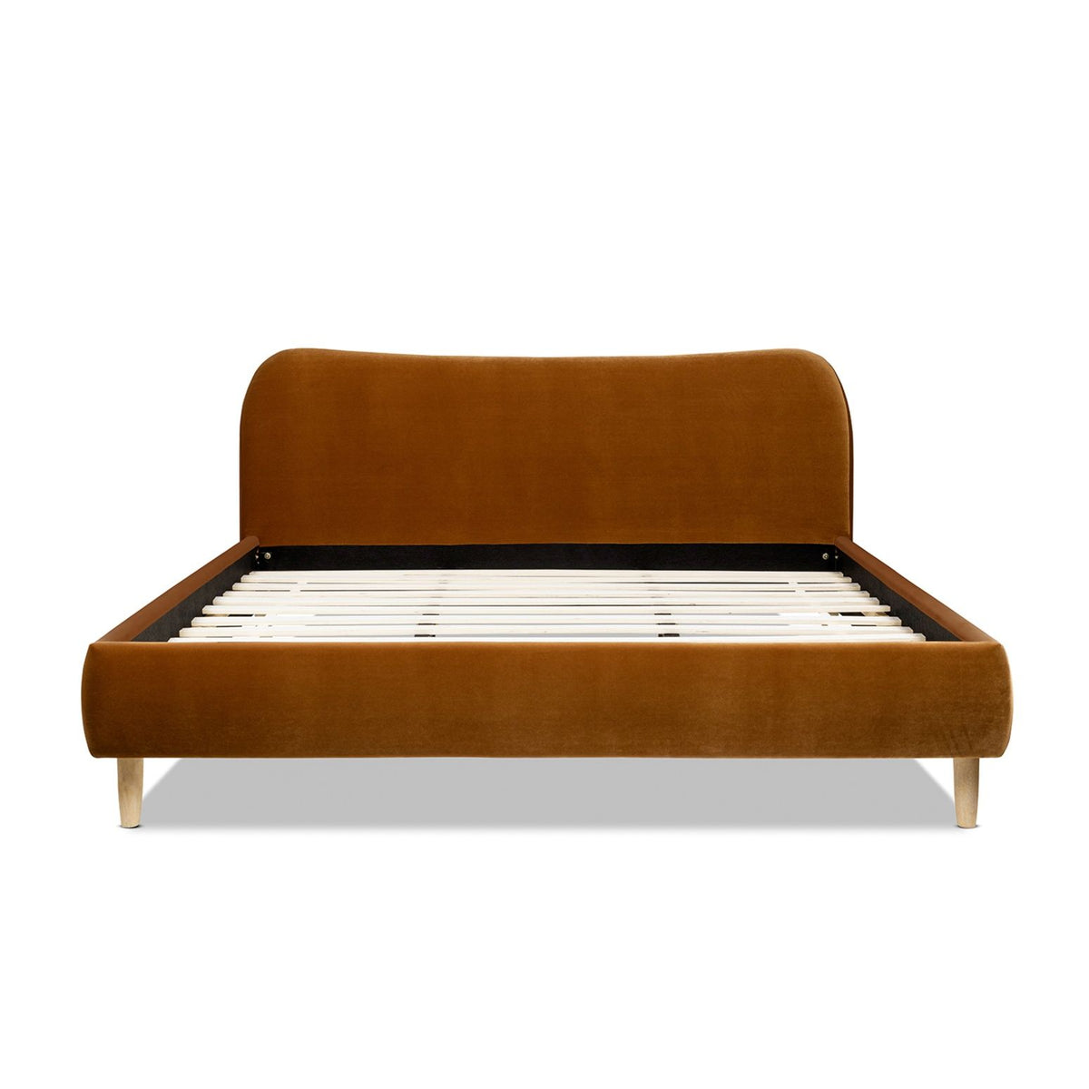 Roman - Curved Headboard Upholstered Platform Bed