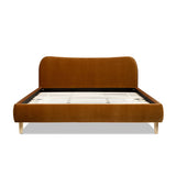 Roman - Curved Headboard Upholstered Platform Bed
