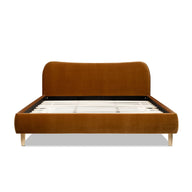 Roman - Curved Headboard Upholstered Platform Bed