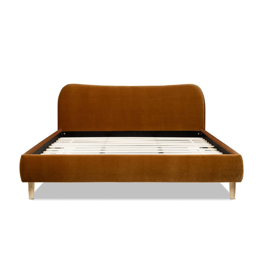 Roman - Curved Headboard Upholstered Platform Bed