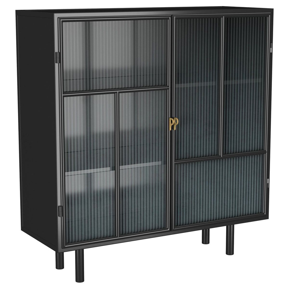 Dalia - 2 Door Accent Storage Cabinet With Shelving - Black by Coaster Fine Furniture | Bel Furniture