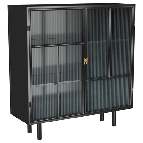 Dalia - 2 Door Accent Storage Cabinet With Shelving - Black by Coaster Fine Furniture | Bel Furniture