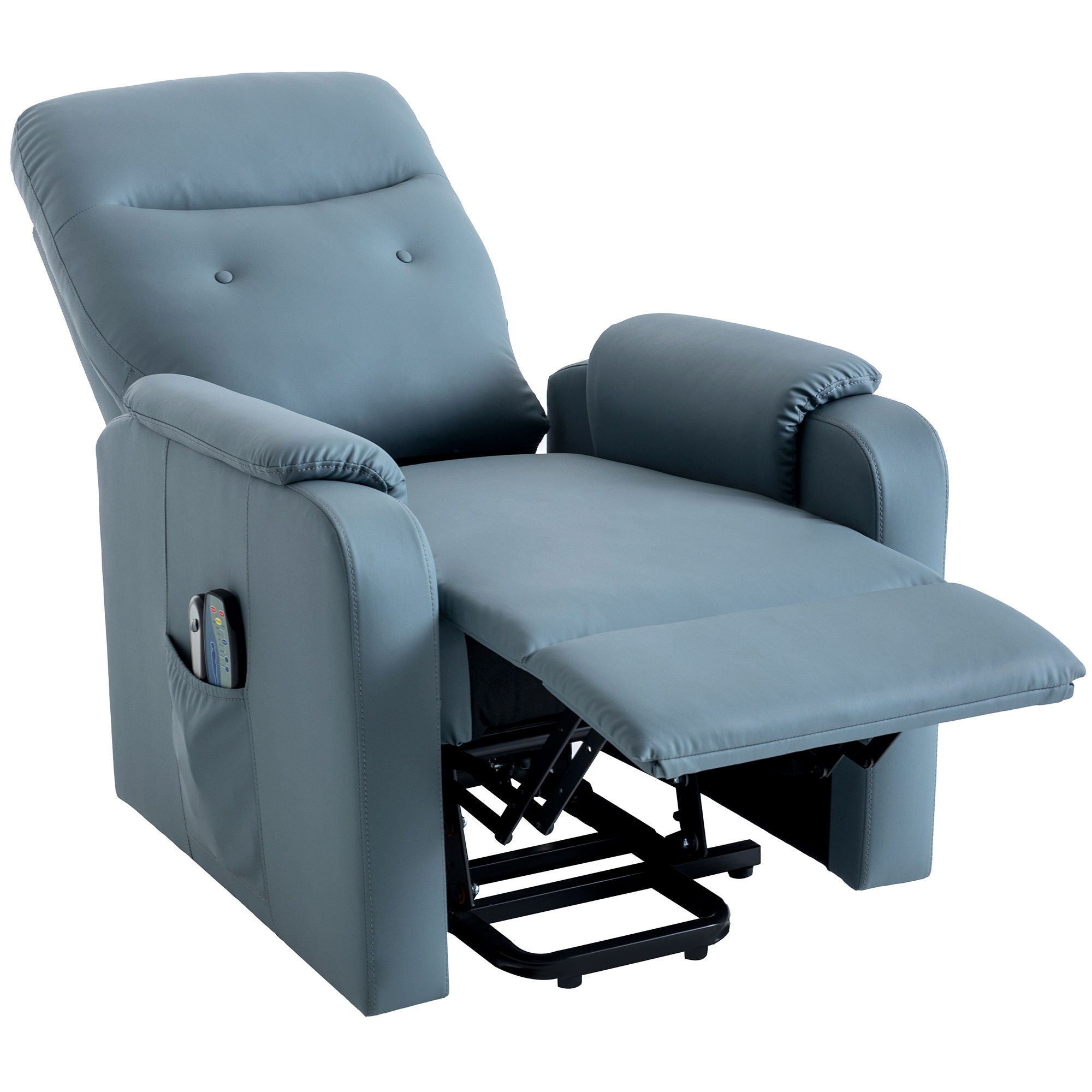 Massage Recliner Chair Electric Power Lift Chairs With Side Pocket, Adjustable Massage And Heating Function For Adults And Seniors