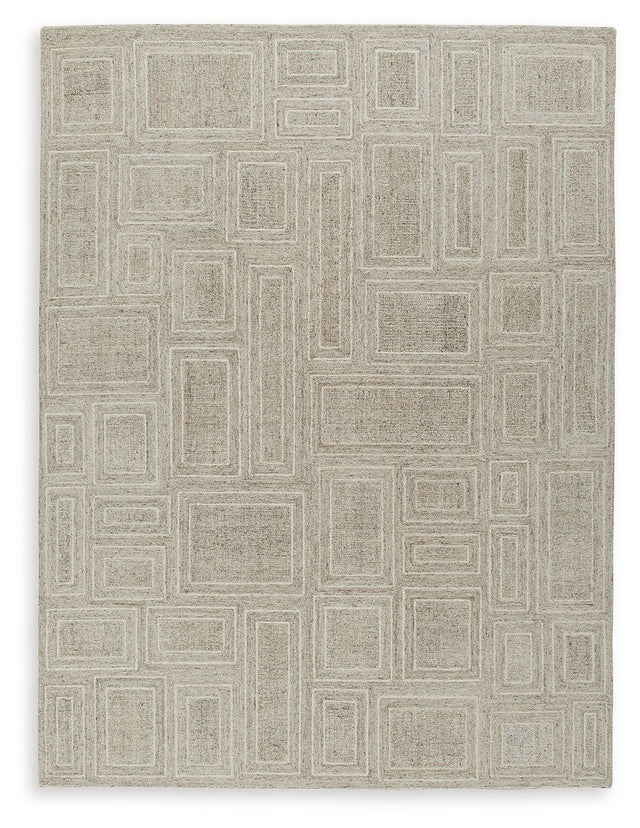 Brickburgh - Area Rug Gray 8' x 10' by Signature Design by Ashley® | Bel Furniture