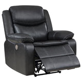 Sycamore - Upholstered Power Recliner Chair Black by Coaster Fine Furniture | Bel Furniture