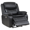 Sycamore - Upholstered Power Recliner Chair Black by Coaster Fine Furniture | Bel Furniture
