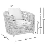 Everly - Frame Barrel Deep Seating Patio Arm Chair Axroma Olefin - Oat Beige by Jennifer Taylor Home | Bel Furniture