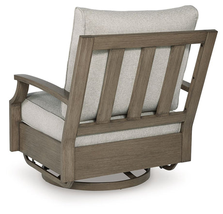 Rainier Ranch - Brown / Beige - Swivel Glider Chair With Cushion by Signature Design by Ashley® | Bel Furniture