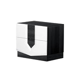 Vios - Zebra High Gloss Nightstand - White