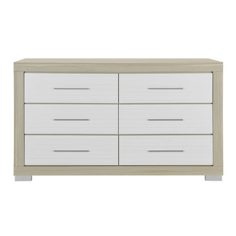 Elsa - 2 Toned And Dresser With Bar Handle And Construction