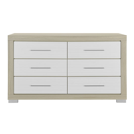 Elsa - 2 Toned And Dresser With Bar Handle And Construction