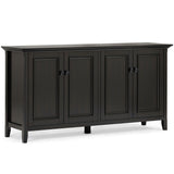 Amherst - Wide 4 Door Storage Cabinet - Hickory Brown by Simpli-Home | Bel Furniture