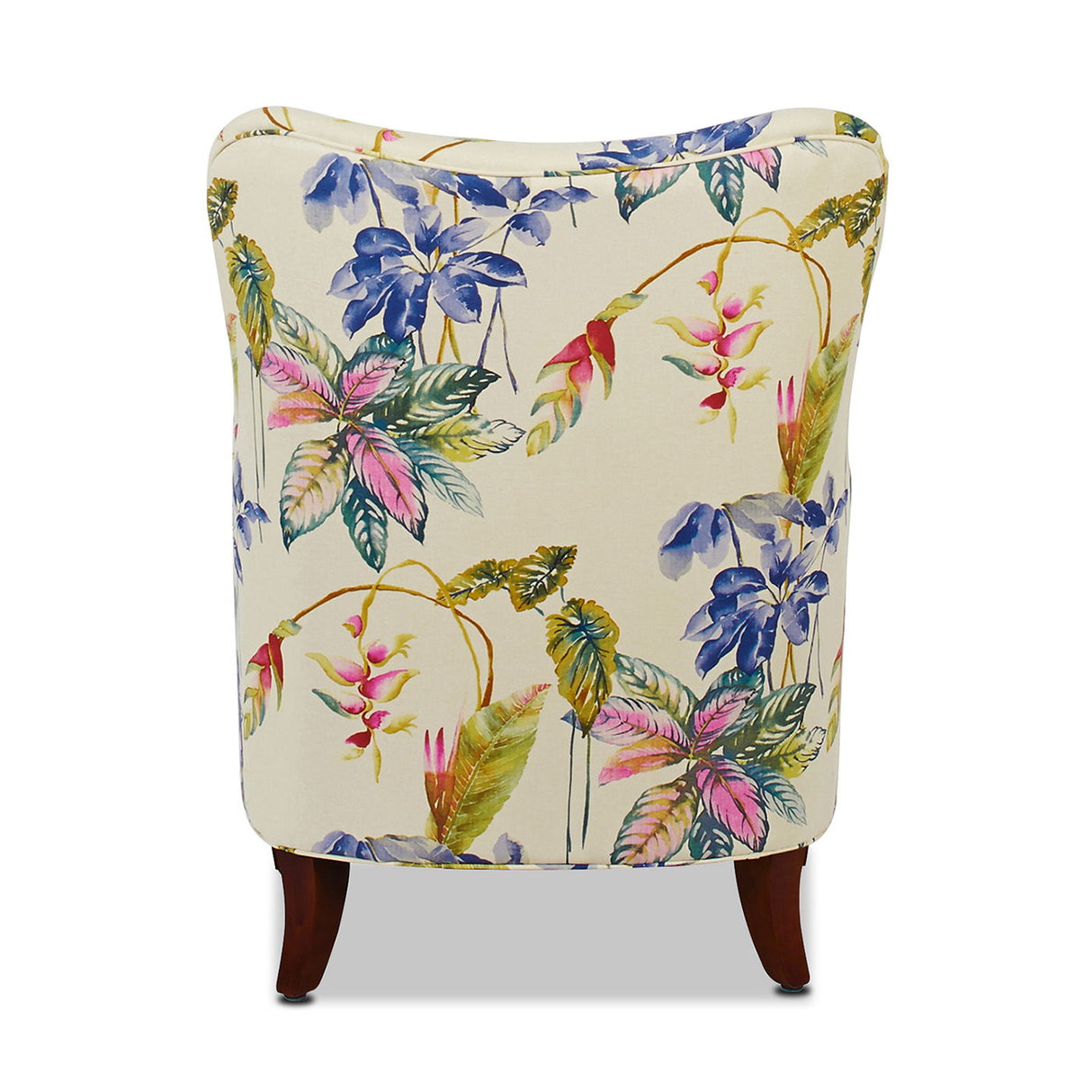 Paradise - Upholstered Arm Chair Floral Printed On Cotton - Off-White by Jennifer Taylor Home | Bel Furniture